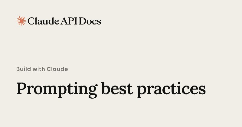 Prompting best practices