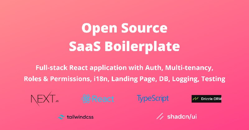 GitHub - ixartz/SaaS-Boilerplate: 🚀🎉📚 SaaS Boilerplate built with Next.js + Tailwind CSS + Shadcn UI + TypeScript. ⚡️ Full-stack…