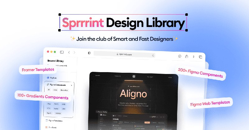 Explore Figma Components, Grandients | Sprrrint