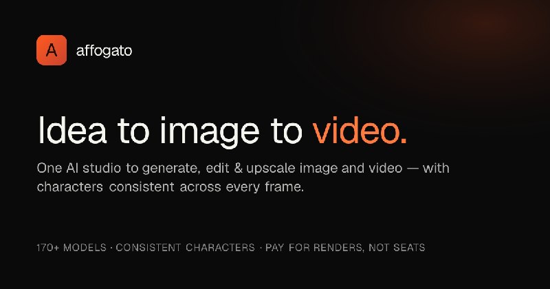 Affogato — one AI studio for image & video