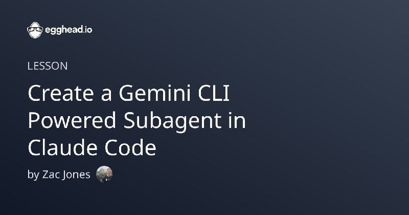 Create a Gemini CLI Powered Subagent in Claude Code