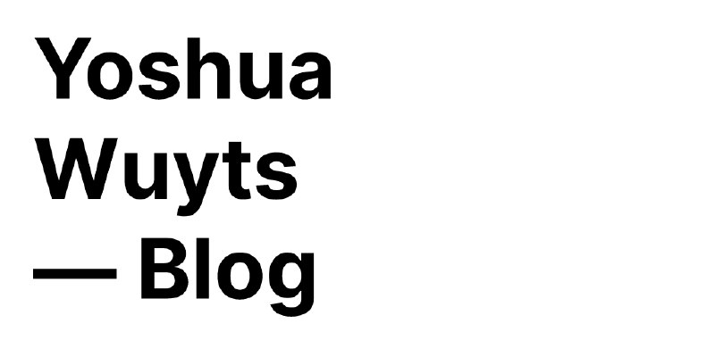 Yoshua Wuyts — Blog