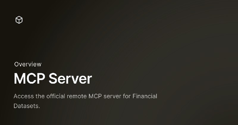 MCP Server - Financial Datasets