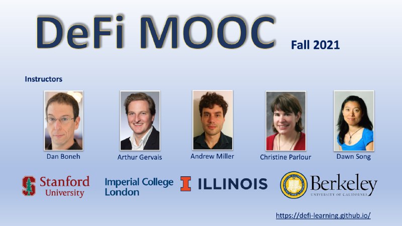 Decentralized Finance MOOC